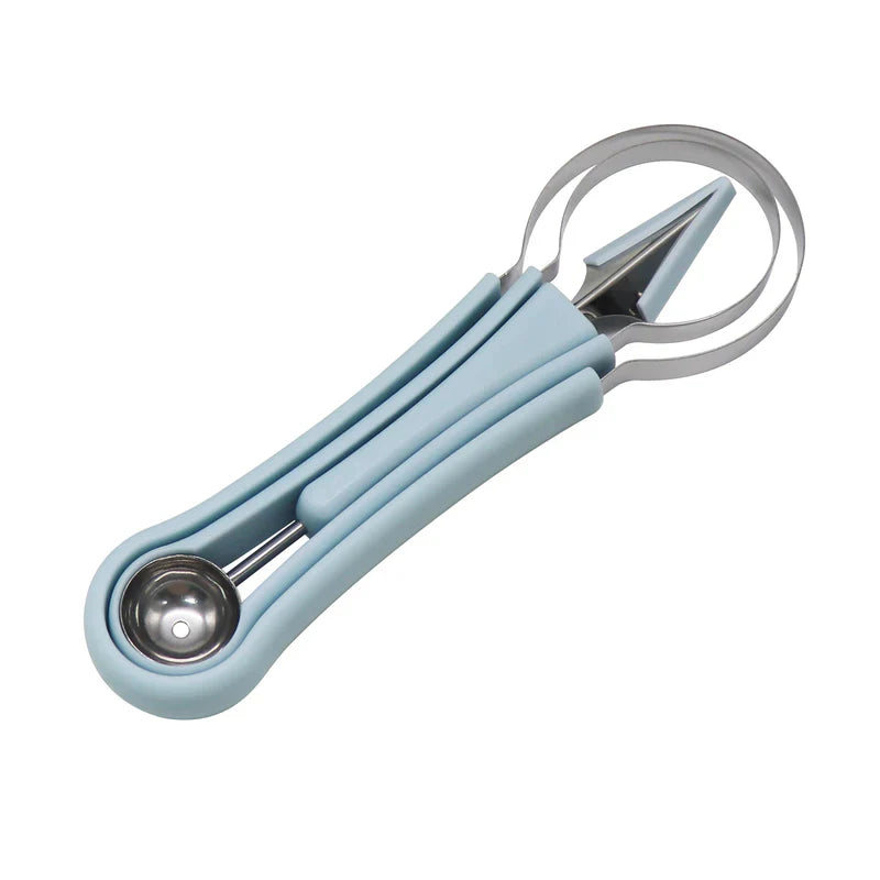 Three-in-One Stainless Steel Multi-Purpose Fruit Ball Excavator Spoon